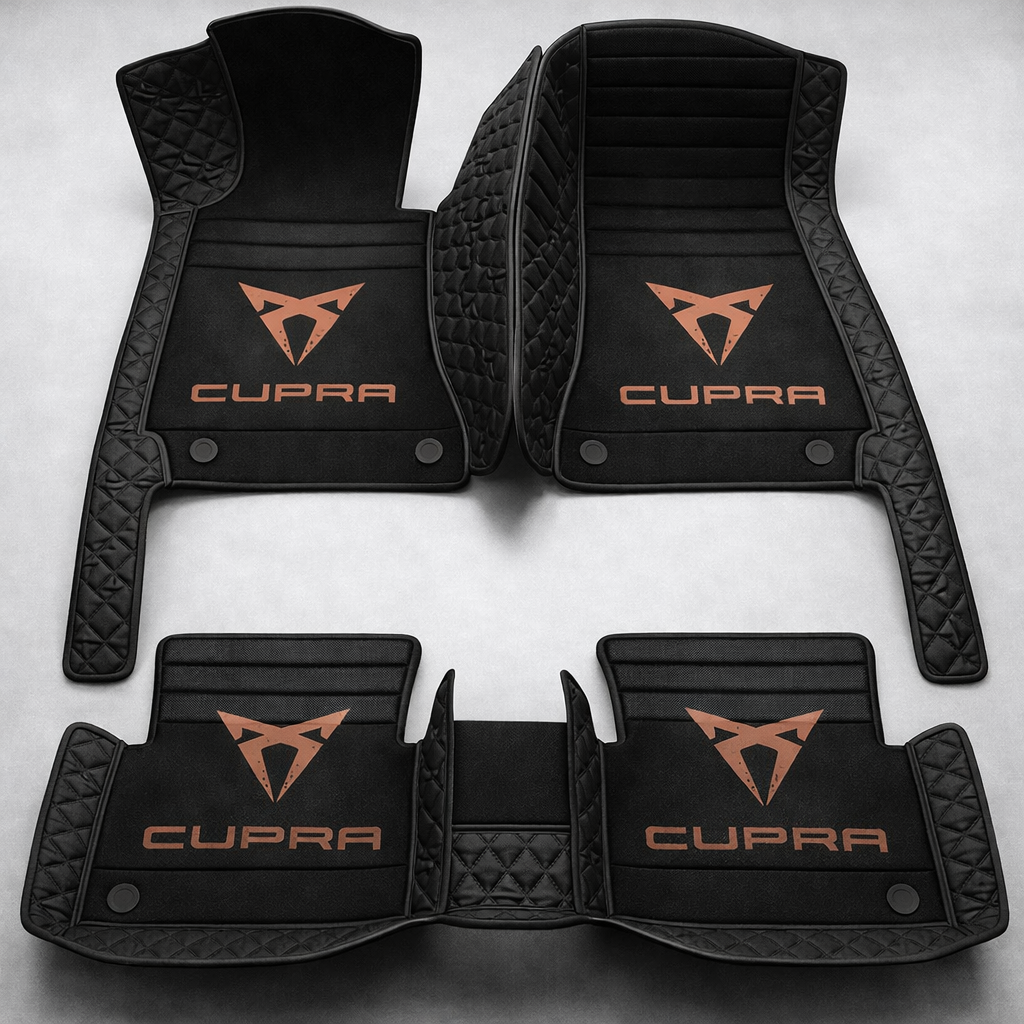 Zestaw premium dywaników samochodowych z wykończeniem skórzanym – czystość i elegancja każdego dnia