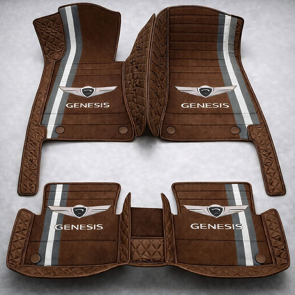 Zestaw premium dywaników samochodowych z wykończeniem skórzanym – czystość i elegancja każdego dnia