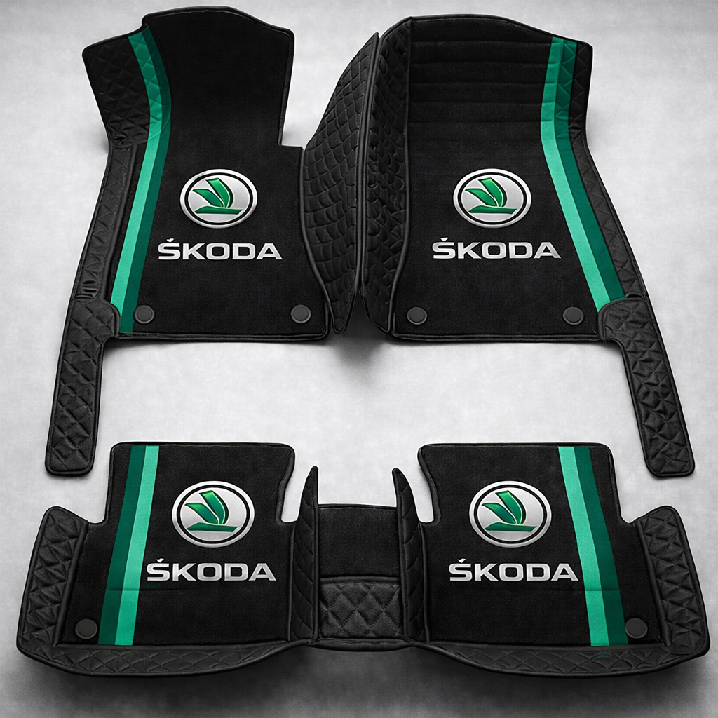 Zestaw premium dywaników samochodowych z wykończeniem skórzanym – czystość i elegancja każdego dnia