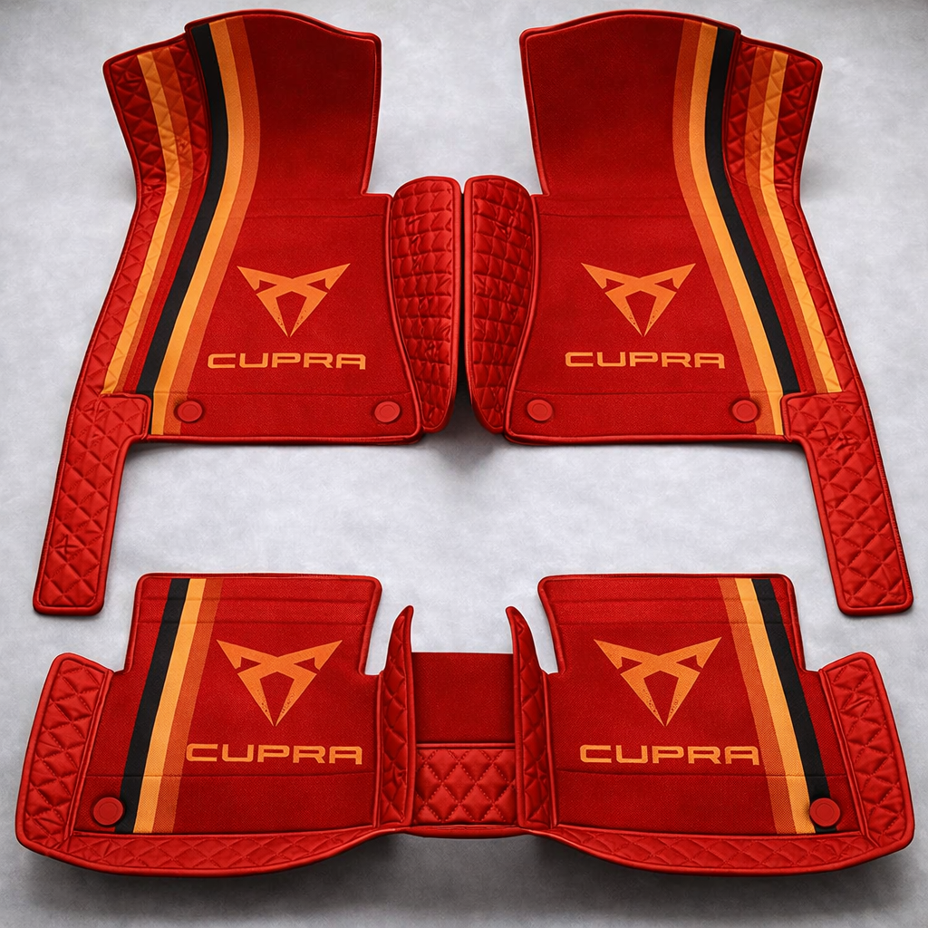 Zestaw premium dywaników samochodowych z wykończeniem skórzanym – czystość i elegancja każdego dnia